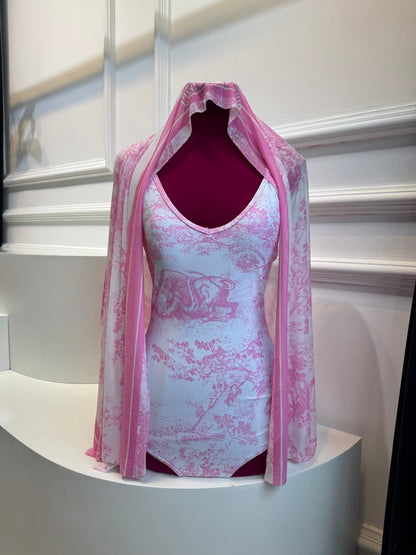 One-Piece Swimsuit with Free Scarf Limited Edition