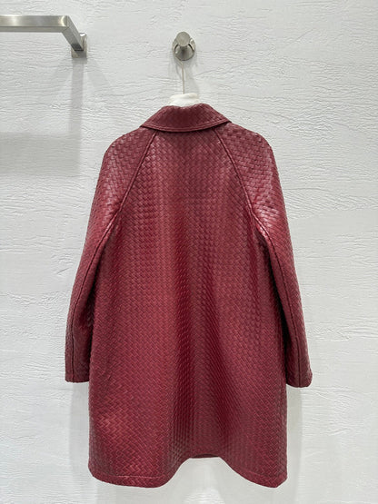 bv Woven Lambskin Oversized Jacket