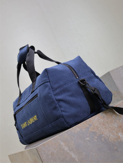 St Nuxx Logo-Embroidered Corduroy Duffle Bag