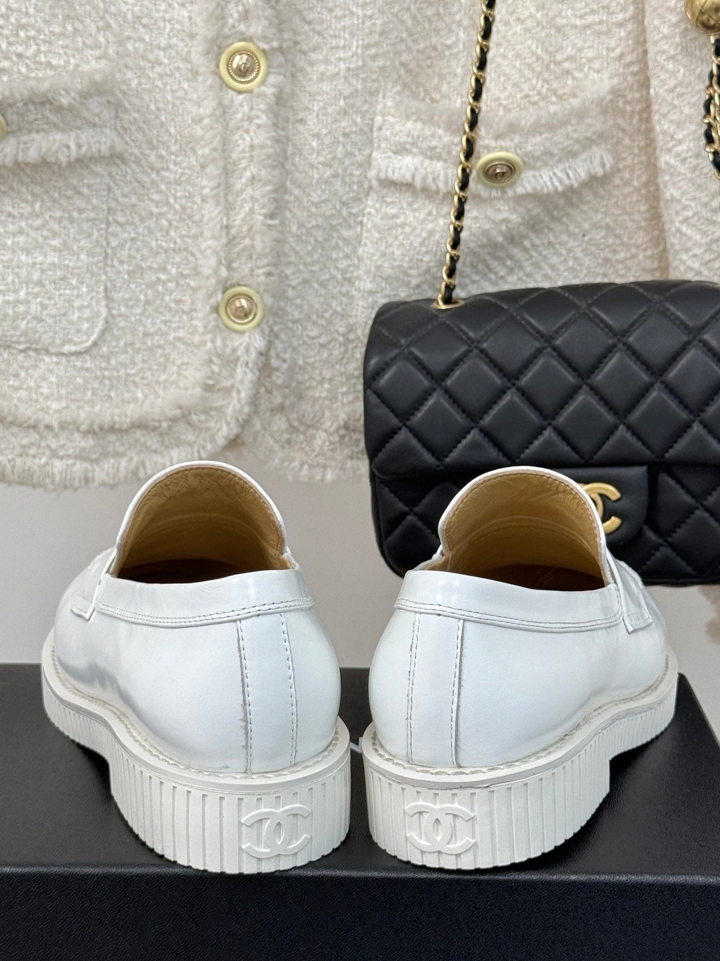 CHNL Classic Color-Blocked Double C Loafers