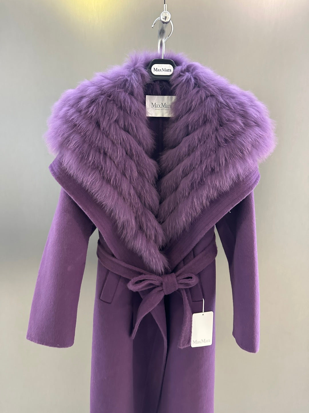 Winter Coat Detachable White Fox Fur Collar