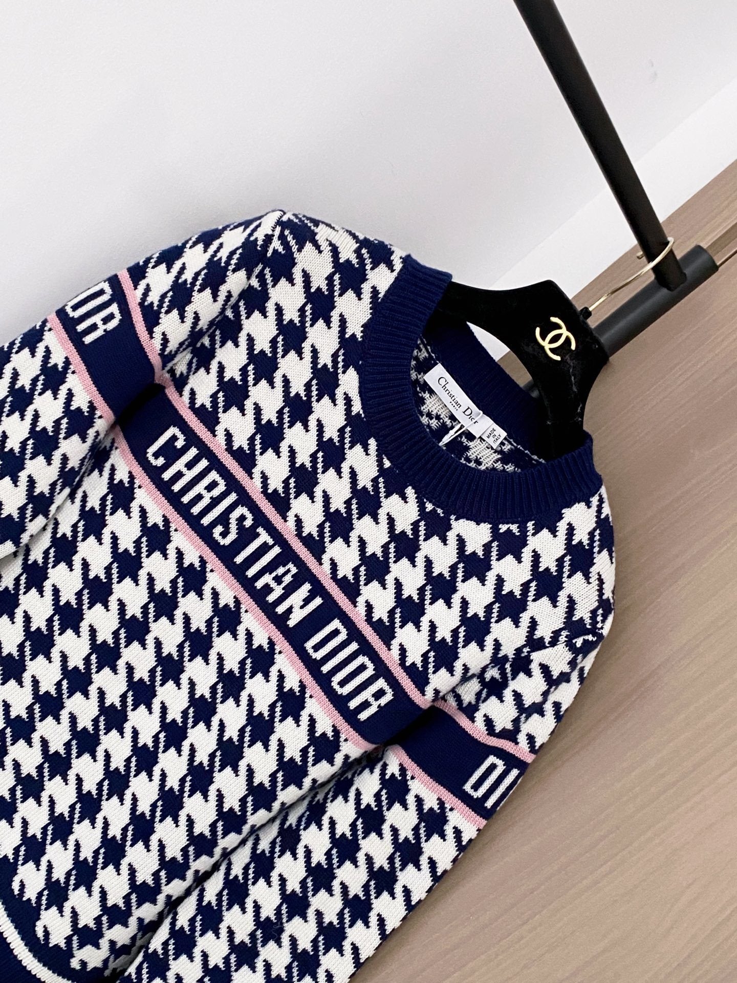 D 2025 Houndstooth Long-Sleeve Shirt