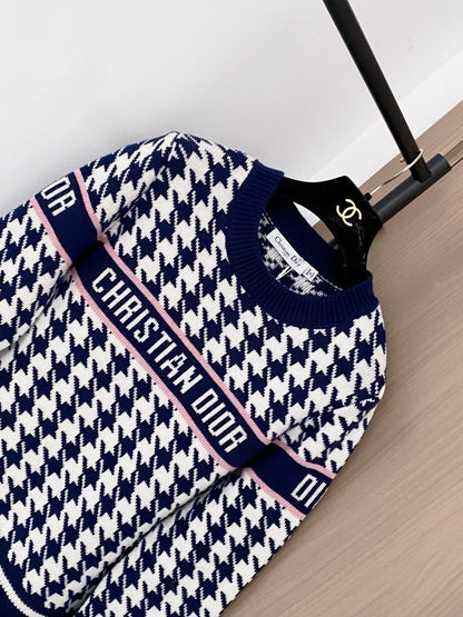 D 2025 Houndstooth Long-Sleeve Shirt