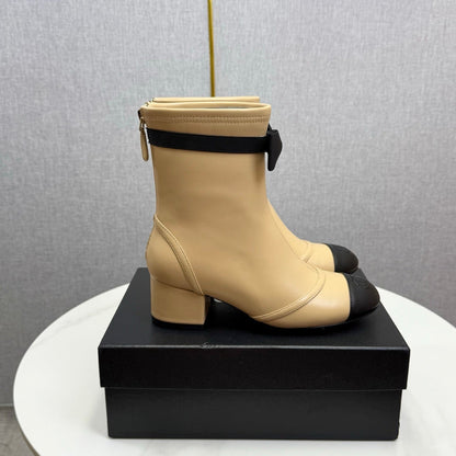 CHEL 2025 Sheepskin Crystal-Lined Boots
