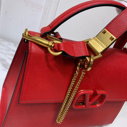 Val Small VSLING Grainy Calfskin Handbag