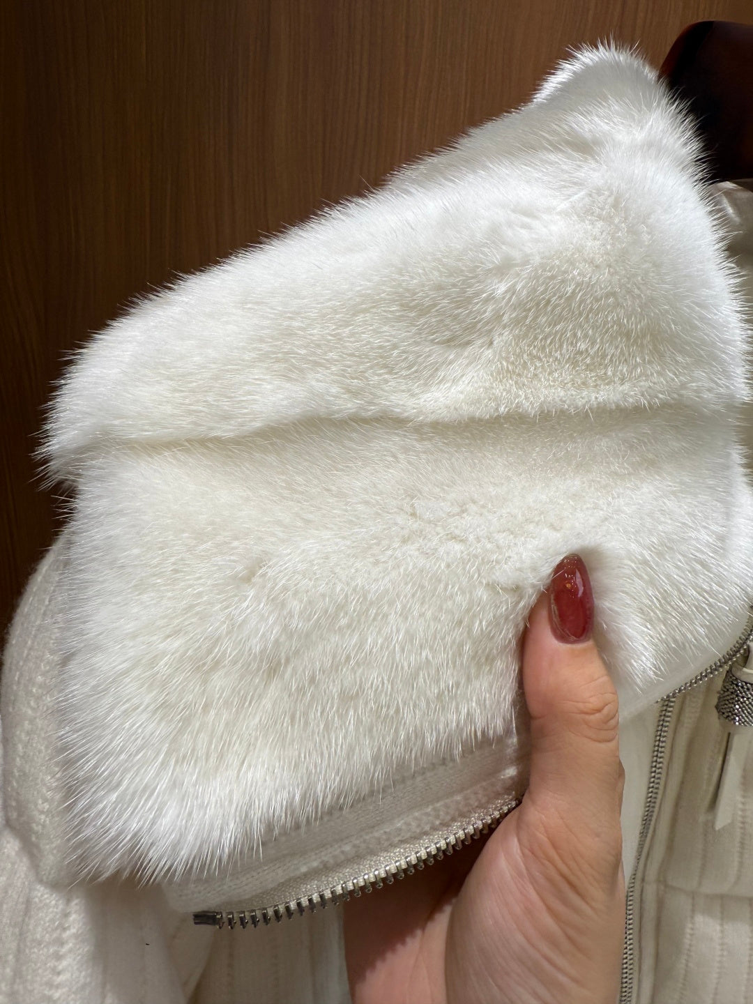 BC Down Jacket with Mink Collar & White Goose Down