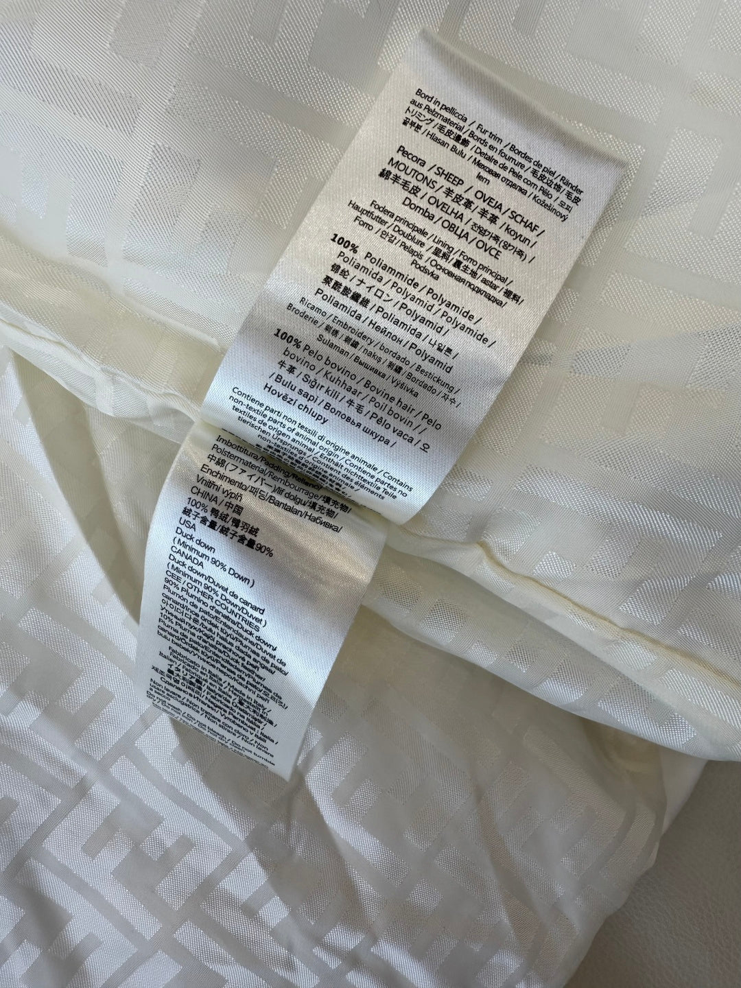 White Puffer Jacket with Luxurious Fur Collar