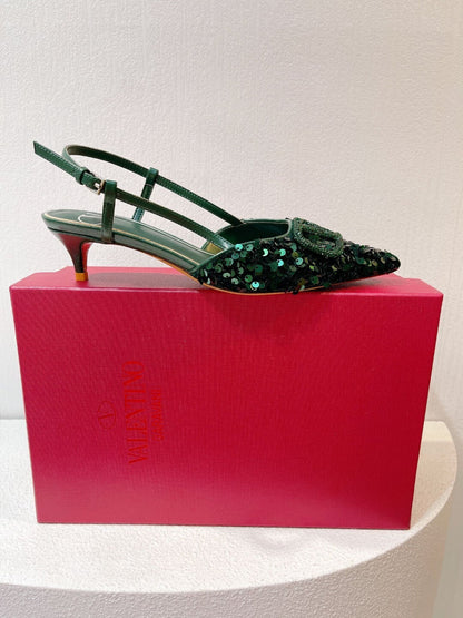 Sequined High-End Spring/Summer Heels