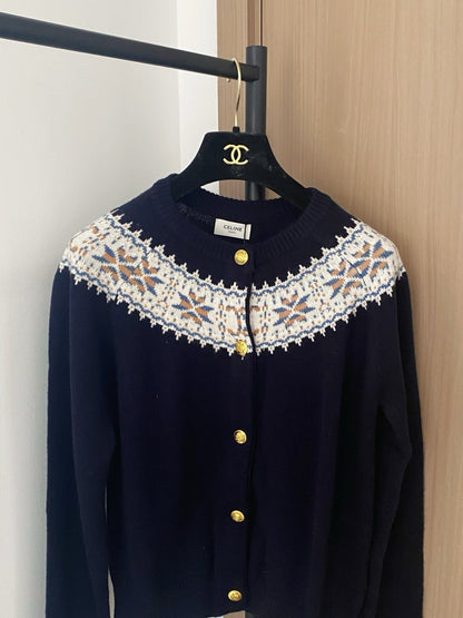 Two-Tone Logo Cardigan Sophisticated & Stylish