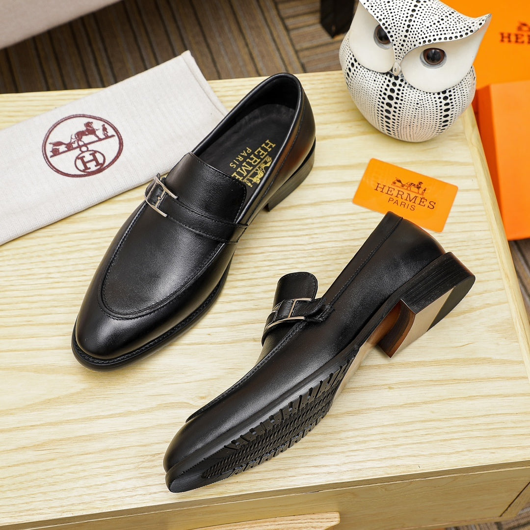 hm Men's Casual Business Leather Shoes