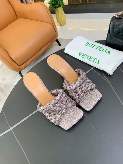 Genuine Leather Women’s Woven Slippers