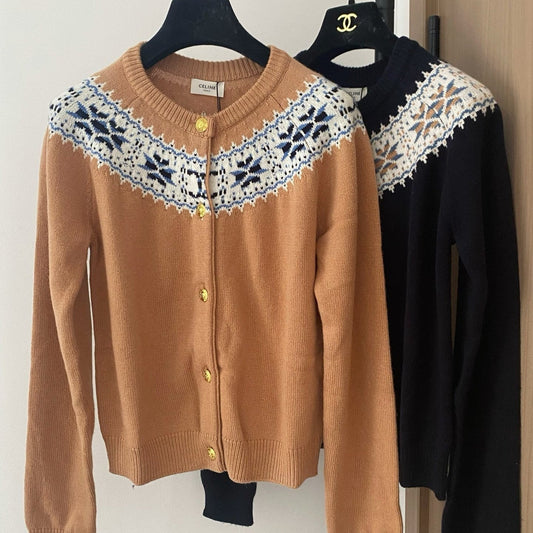 Two-Tone Logo Cardigan Sophisticated & Stylish