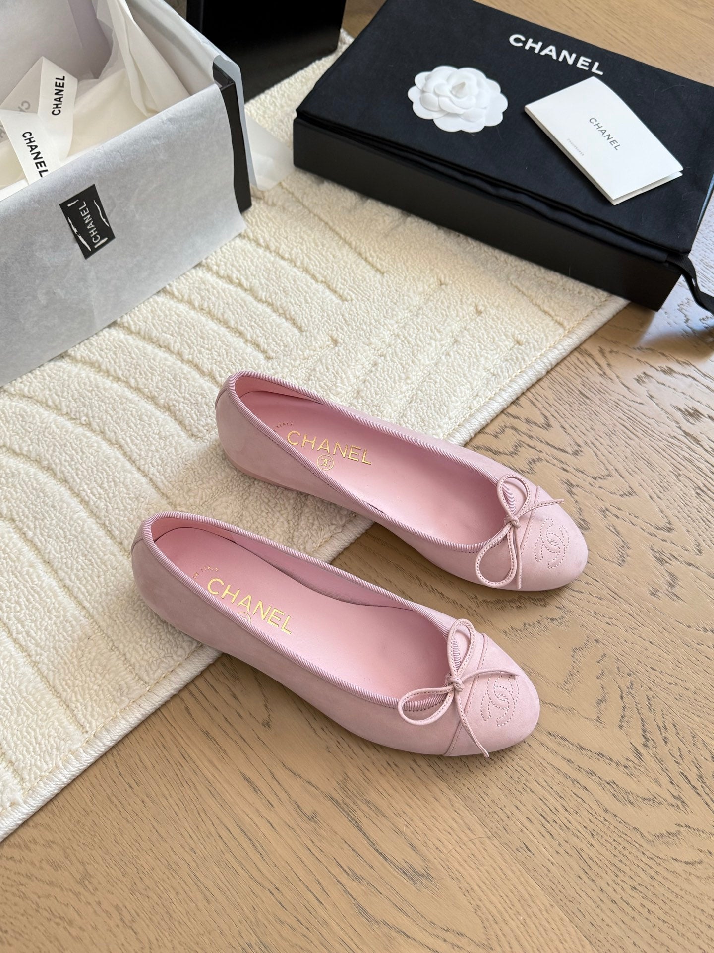 CC 25C Ballet Flat Suede Calfskin