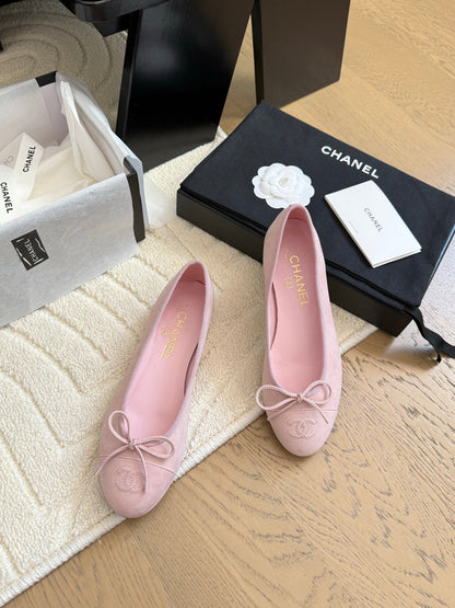 CC 25C Ballet Flat Suede Calfskin
