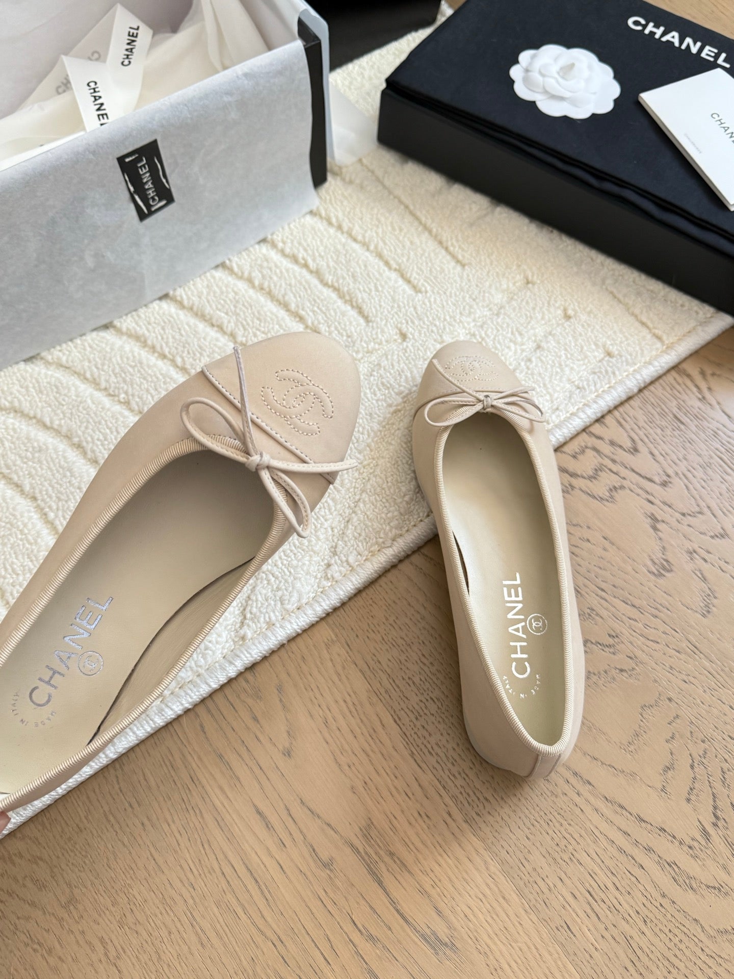 CC 25C Ballet Flat Suede Calfskin