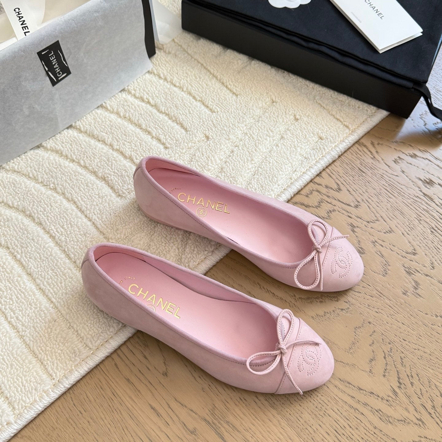 CC 25C Ballet Flat Suede Calfskin