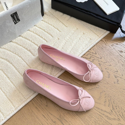CC 25C Ballet Flat Suede Calfskin