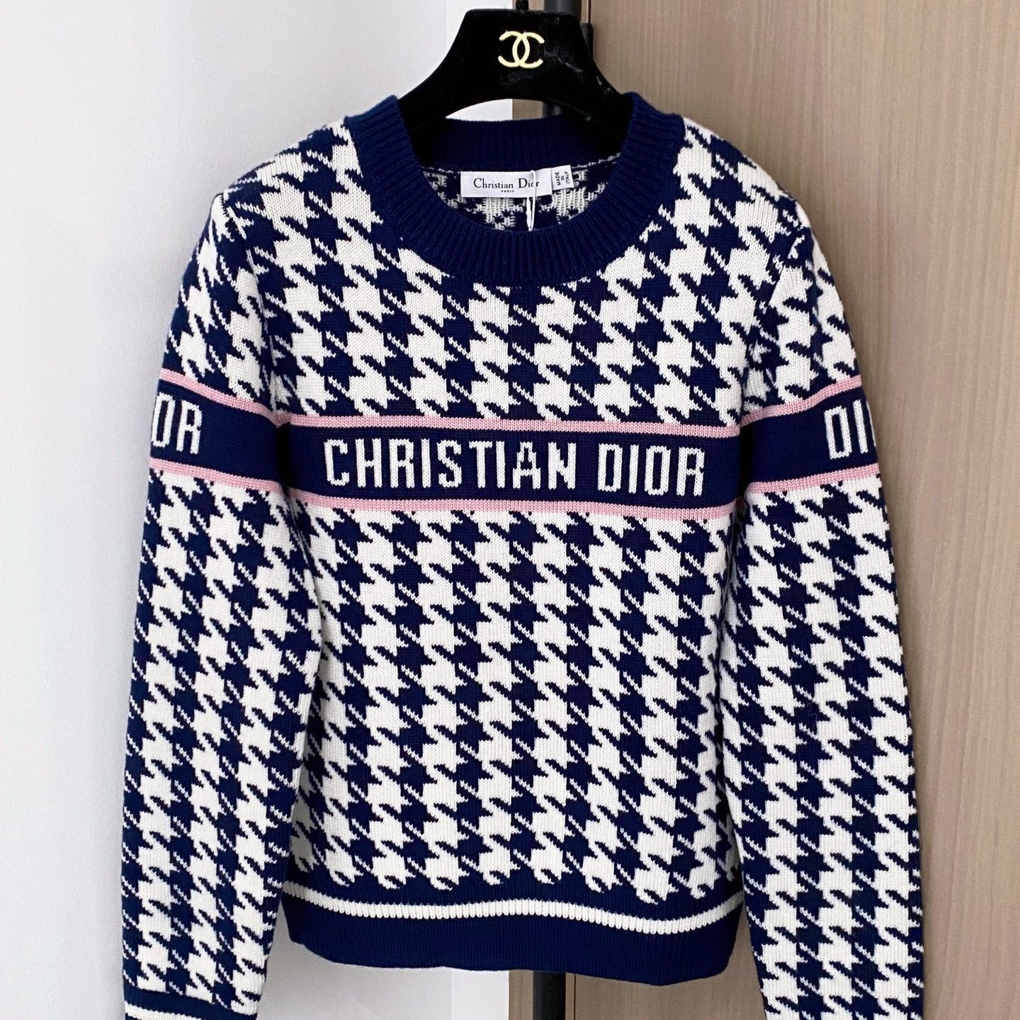 D 2025 Houndstooth Long-Sleeve Shirt