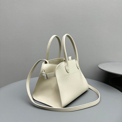 The Row Margaux 10 26cm Tote Bag In Grained Calfskin