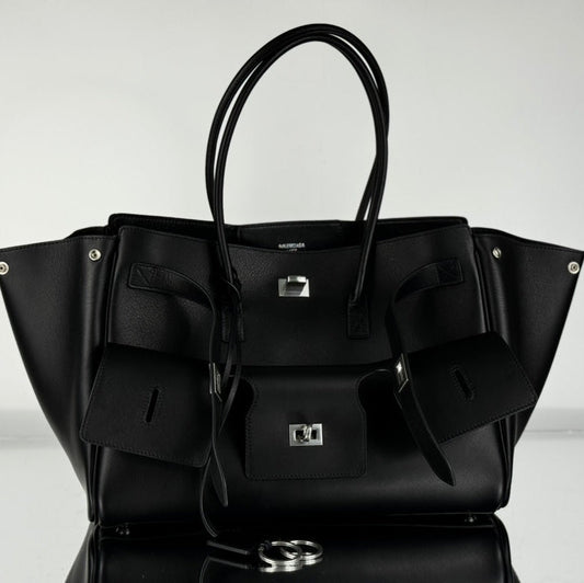 Bel Air Carry All Bag 29 In Black Nappa Lambskin Silver Hardware