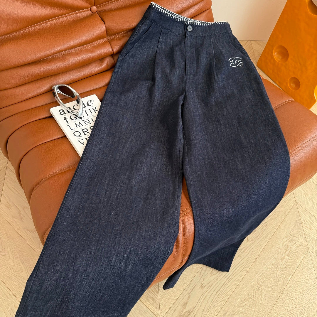 CC 25 Straight Leg Jeans Charcoal Blue Denim