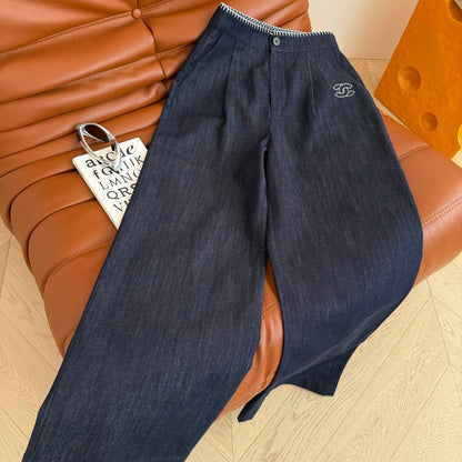 CC 25 Straight Leg Jeans Charcoal Blue Denim