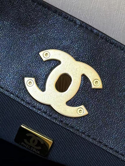 CC Tote bag Black mix Beige Suede Calfskin