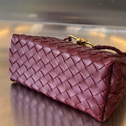 BV Small Andiamo 25cm Dark Red Lambskin