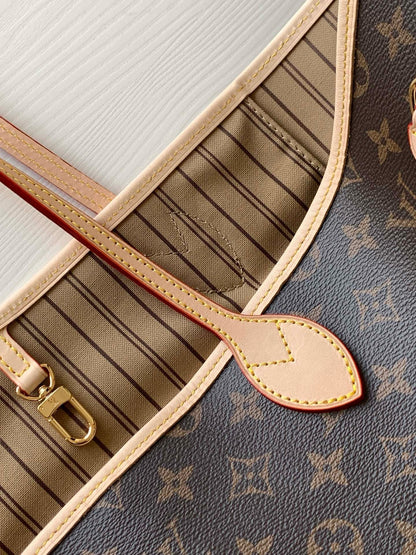 Neverfull Gm 39 Brown Beige Monogram Canvas