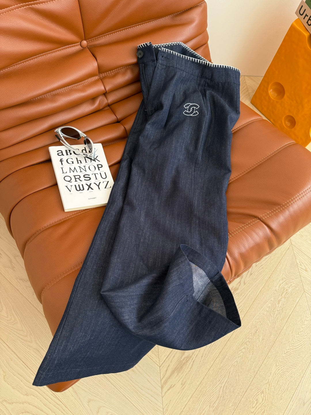 CC 25 Straight Leg Jeans Charcoal Blue Denim