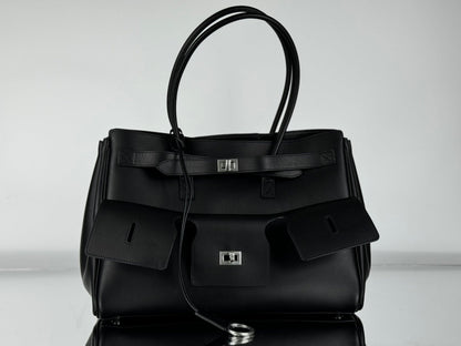 Bel Air Carry All Bag 29 In Black Nappa Lambskin Silver Hardware