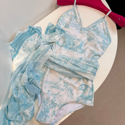 One-Piece Swimsuit with Free Scarf D Limited Edition