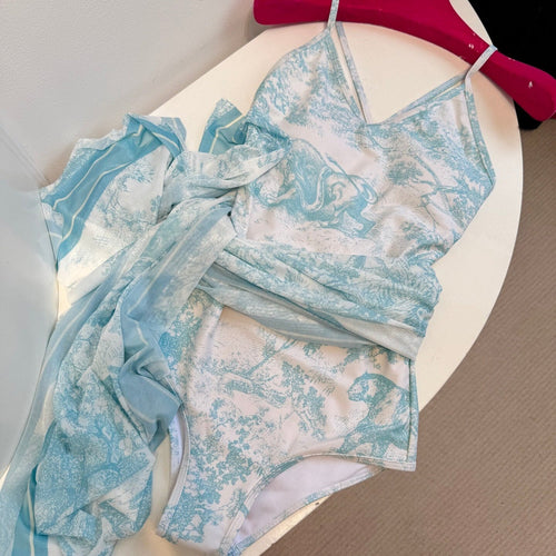 One-Piece Swimsuit with Free Scarf D Limited Edition