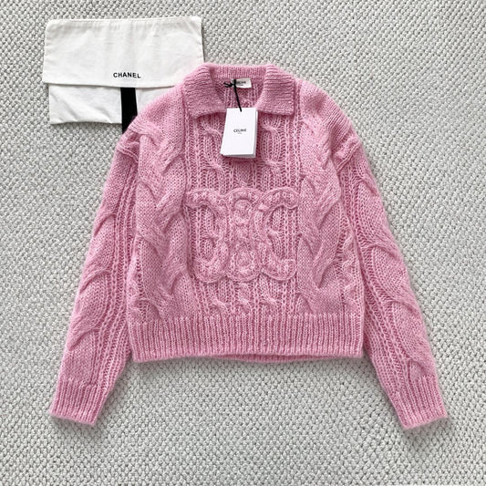 Top-Grade Mohair & Wool Embroidered Sweater Fabric