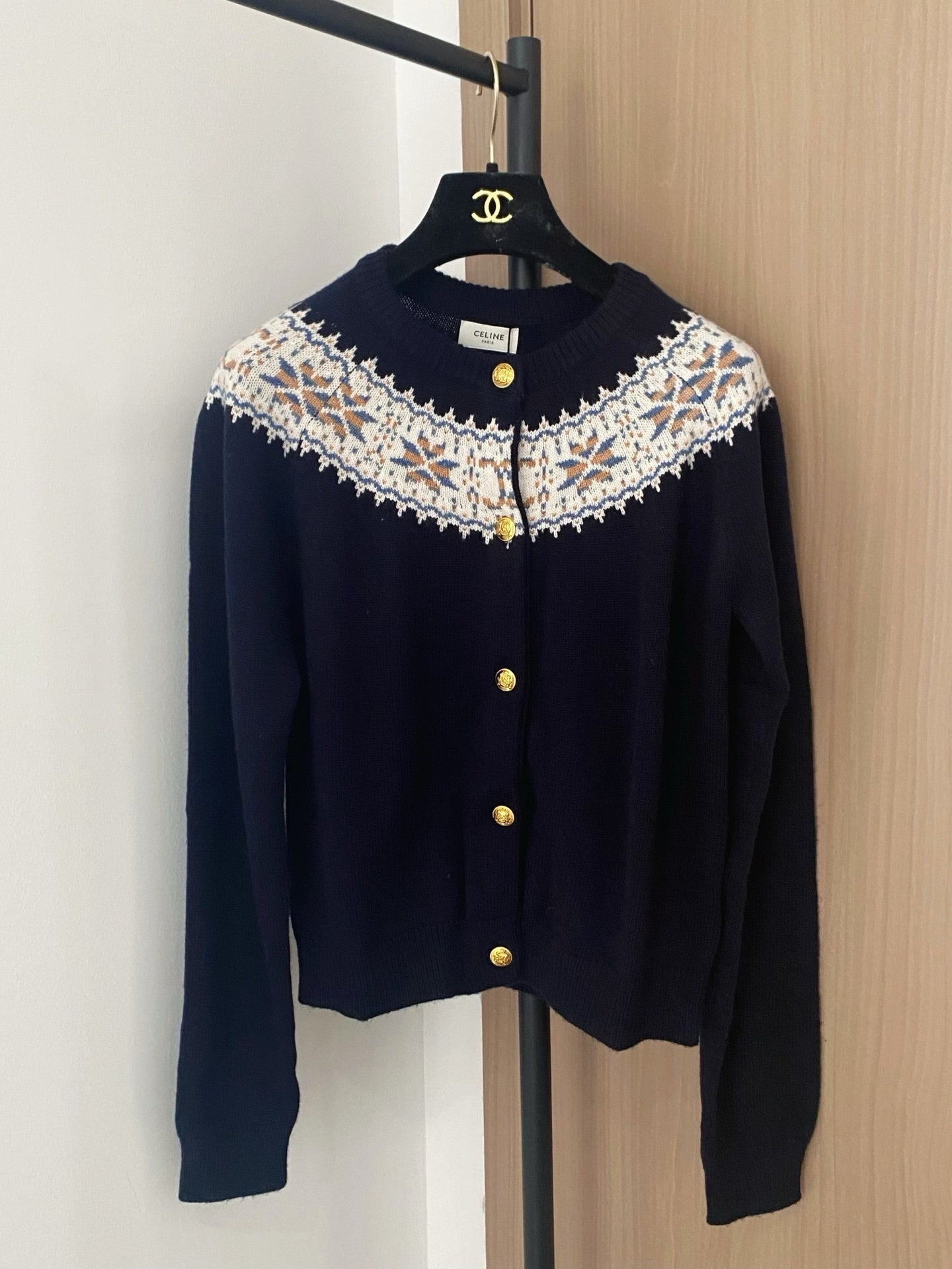 Two-Tone Logo Cardigan Sophisticated & Stylish