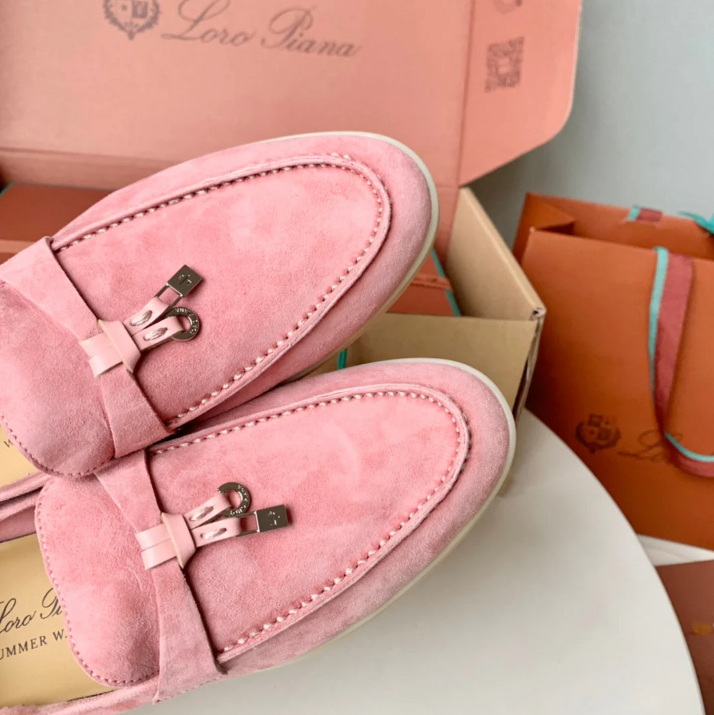 Pink Loafers