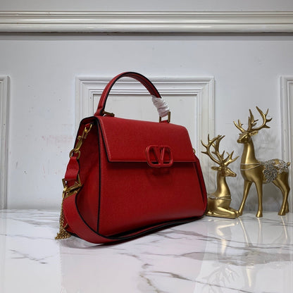 Val Small VSLING Grainy Calfskin Handbag