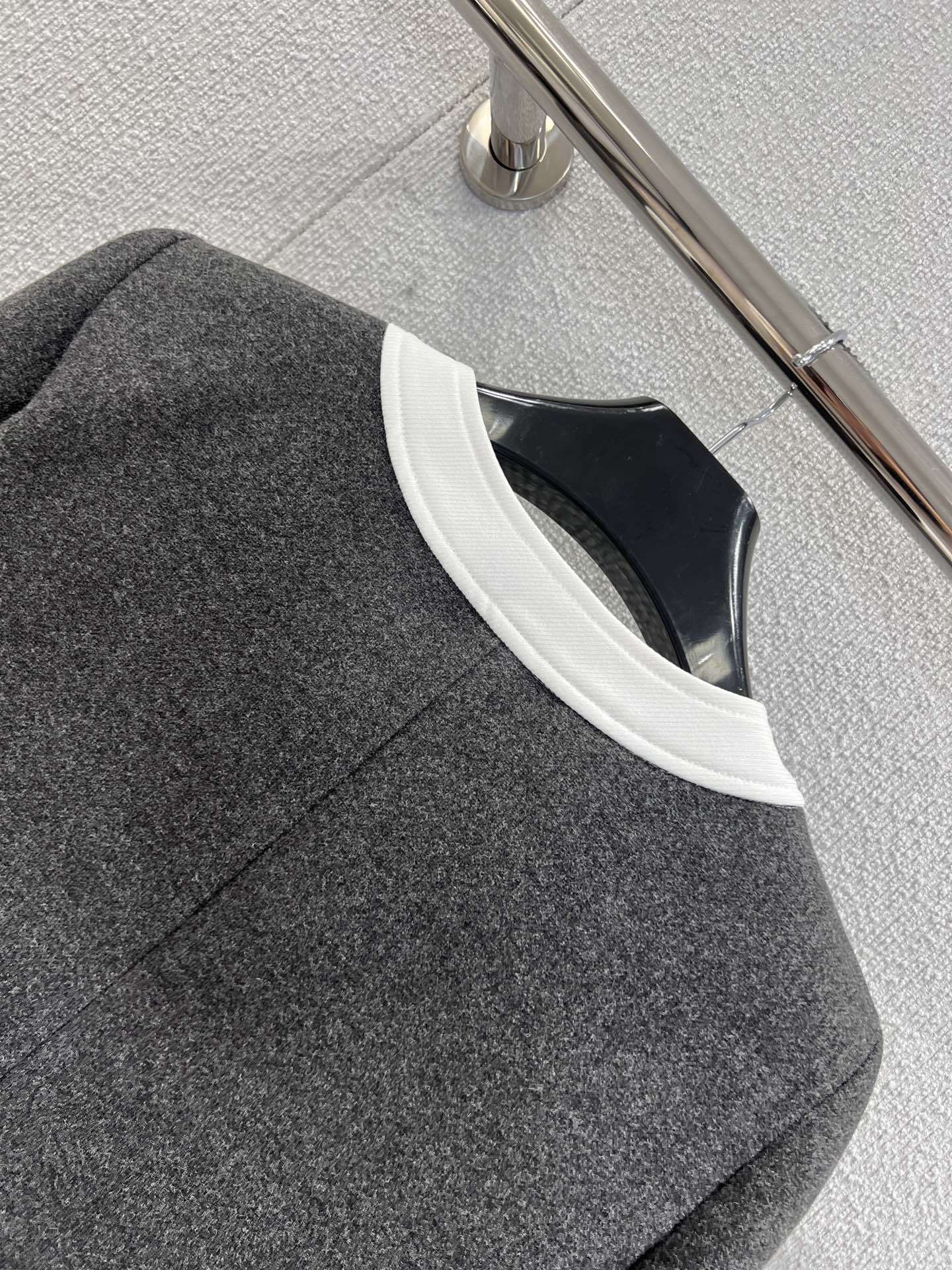 French Heiress Color-Blocked Jacket Wool & Leather