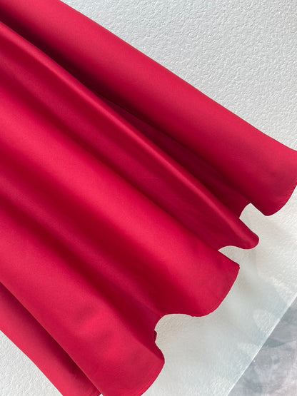 D Hepburn-Style Sleeveless Bow-Back Mini Dress