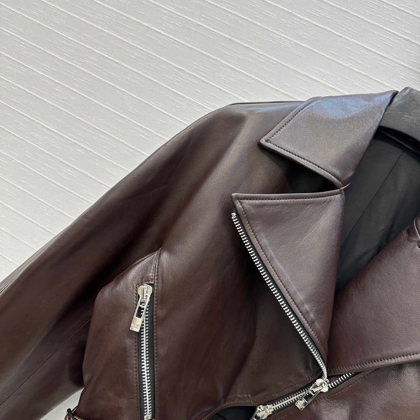 Ultra-Short 100% Lambskin Motorcycle Jacket