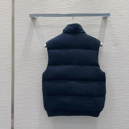 New Unisex Down Vest 50% Knit Wool & Goose Down