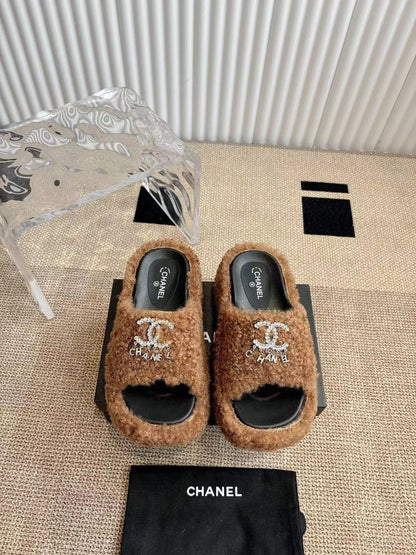 CHL 2025 Rhinestone Platform Slingback Sandals