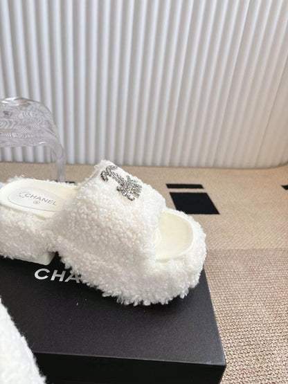 CHL 2025 Rhinestone Platform Slingback Sandals