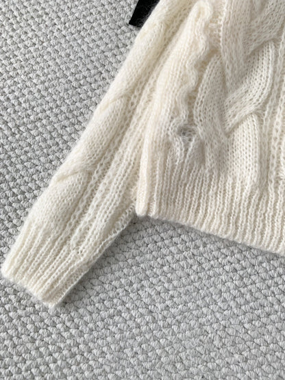 Mohair Embroidered Sweater Soft & Luxurious