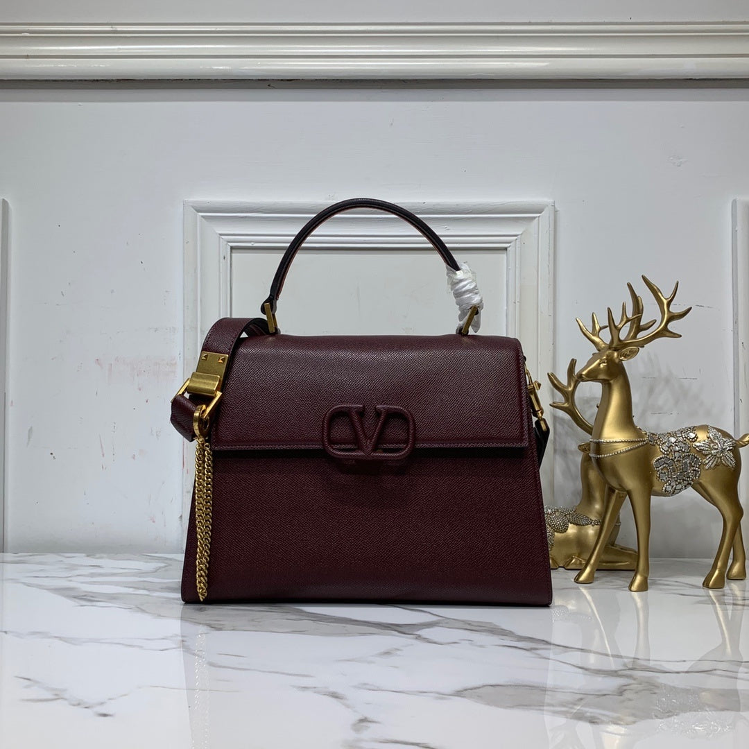 Val Small VSLING Grainy Calfskin Handbag