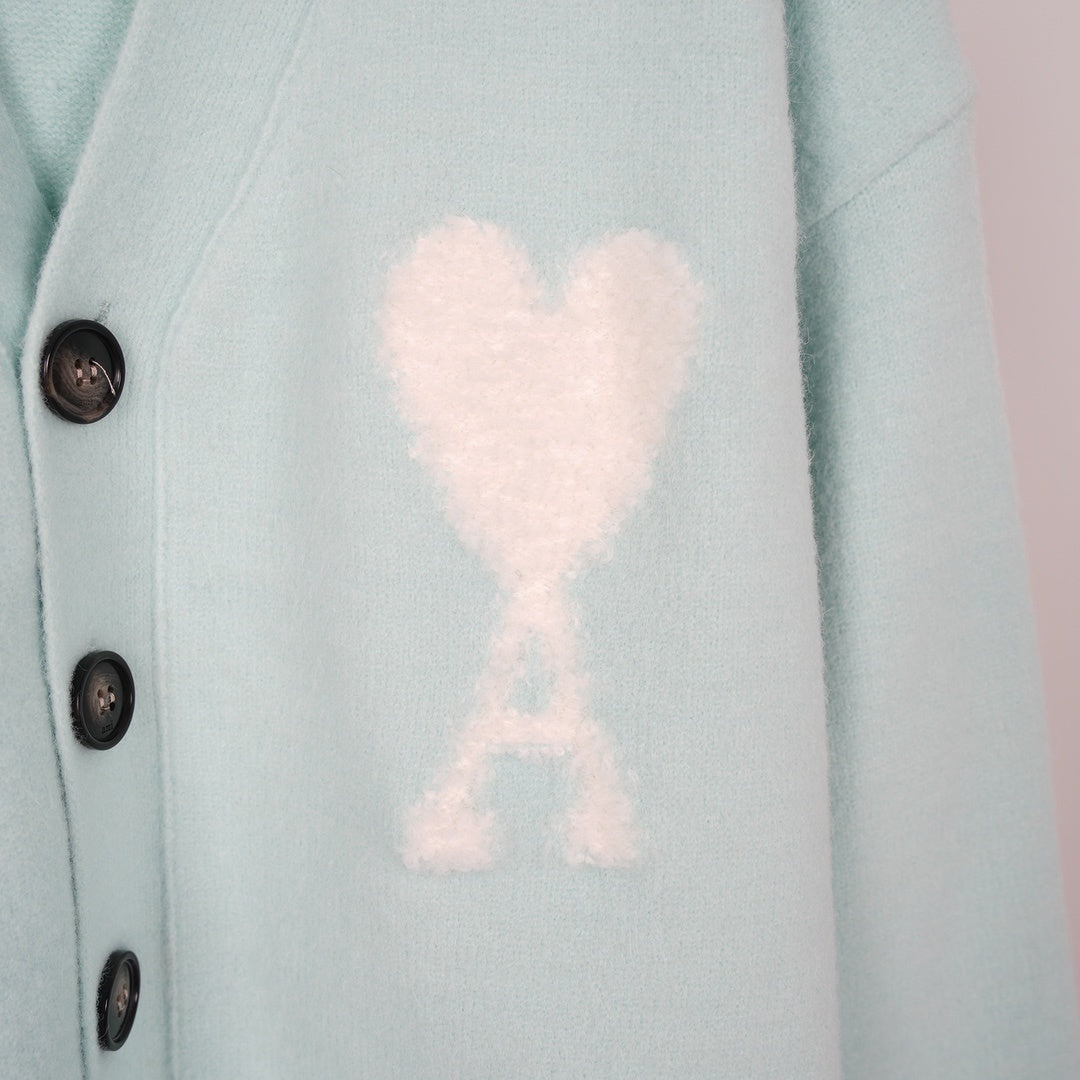 A Cloud-Themed Alpaca Wool Cardigan