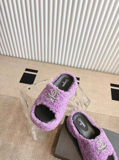 CHL 2025 Rhinestone Platform Slingback Sandals