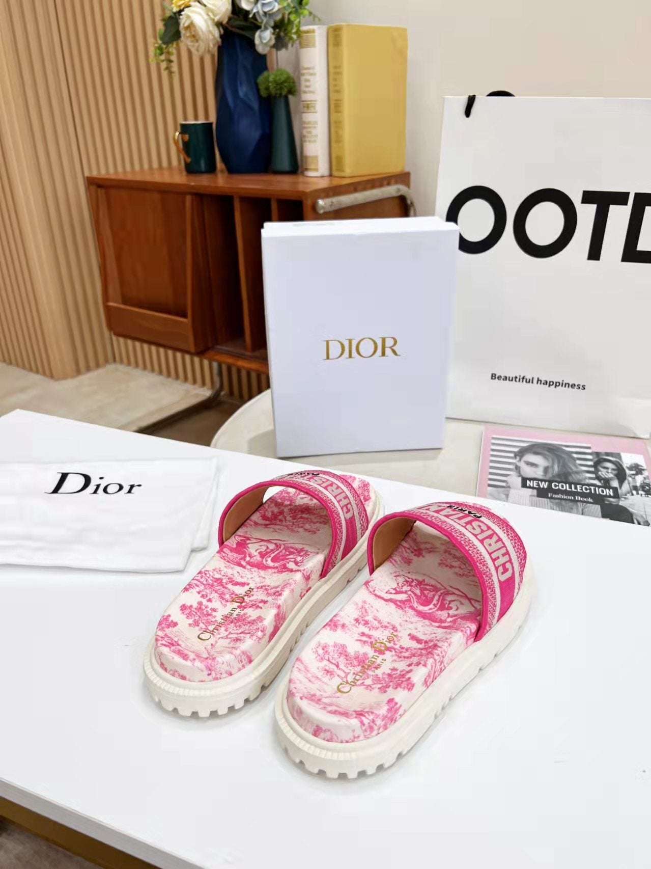 D-Letter Platform Sandals