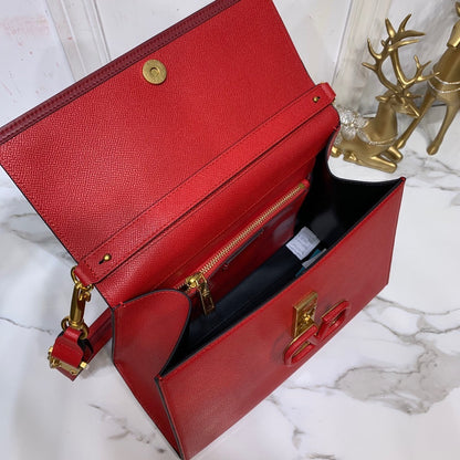 Val Small VSLING Grainy Calfskin Handbag