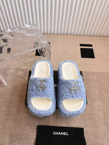 CHL 2025 Rhinestone Platform Slingback Sandals